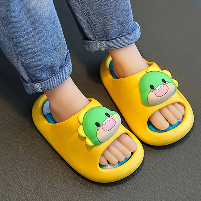 Kids Unisex Cute Cartoon Dinosaur Thick-Soled Slippers