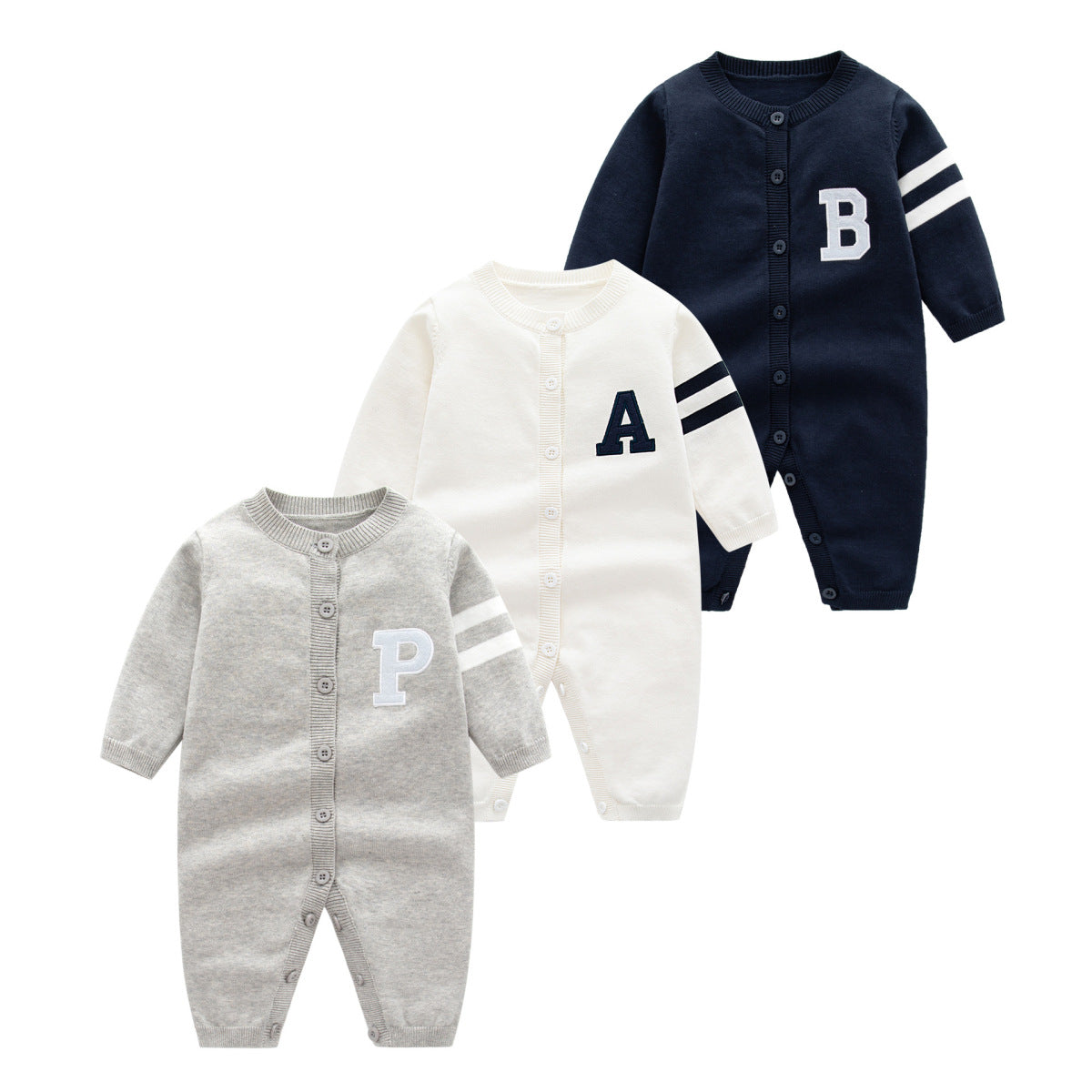 Winter Baby Fashion Letter Knit One Piece