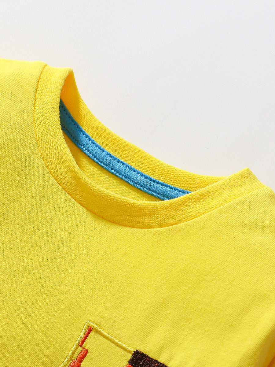 Kids Toddler Boys Casual Cartoon Short Sleeve T-Shirt