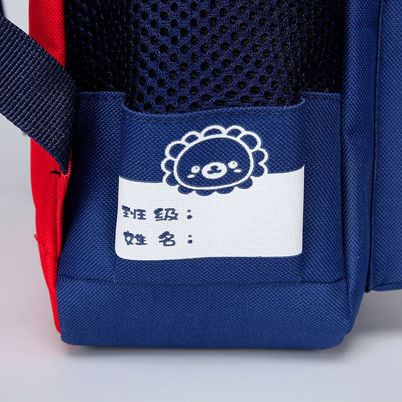 Children Fashion Girls Boys Color Matching Canvas Backpack School Bag