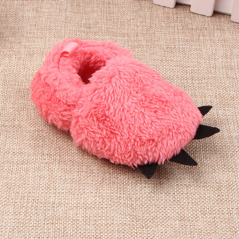 Kids Winter Warm And Cute Plush Claw Slippers