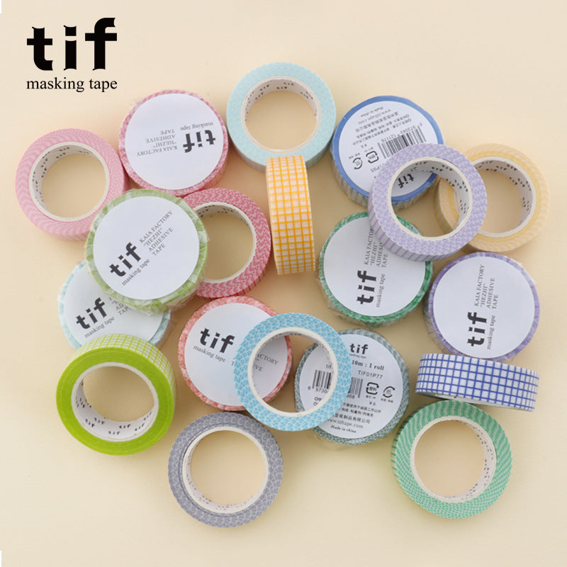 10m Plaid Sticker Basic Hand Account Paper Tape