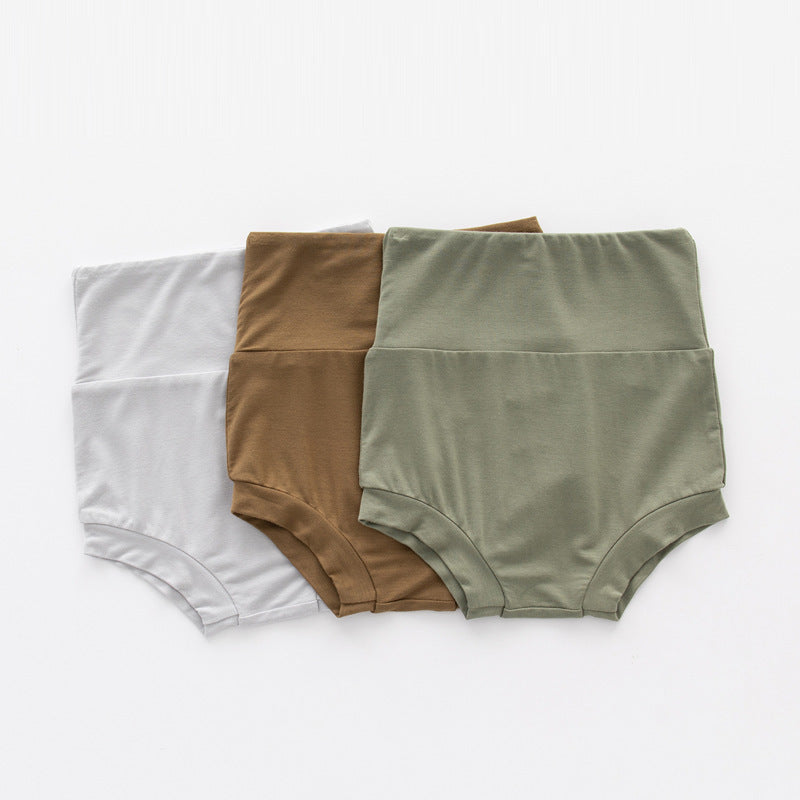 Toddlers Newborn Baby Fashion Girls Boys Casual Basic High Waist Solid Color Shorts