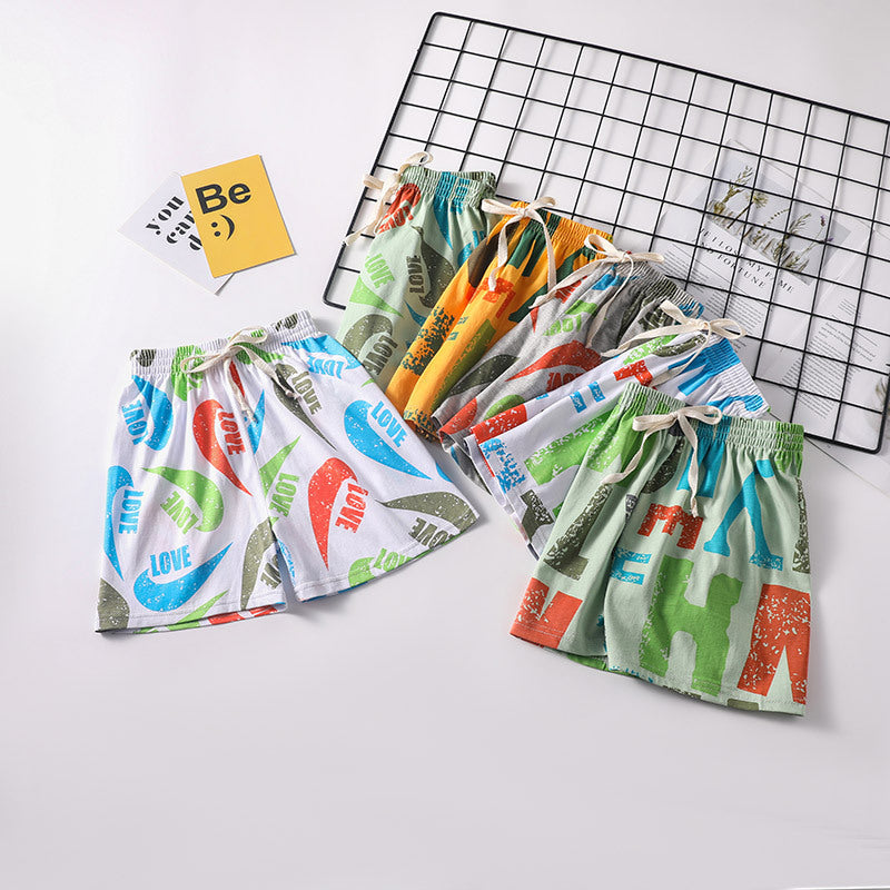 Children Kids Baby Fashion Girls Boys Print Casual Shorts