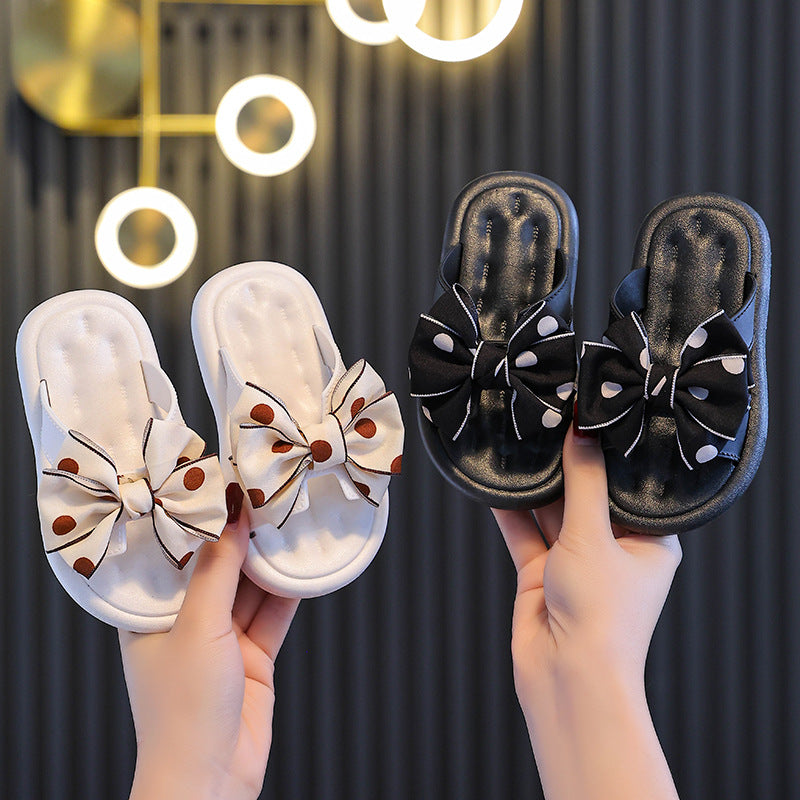 Kids Unisex Casual Cute Bow Thick-Soled Slippers