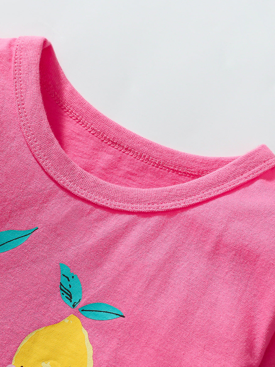 Kids Toddler Girls Casual Cute Short Sleeve T-Shirt