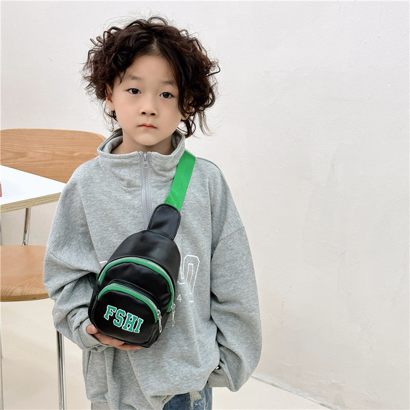 Kids Unisex Fashion Casual Cute Alphabet Chest Bag