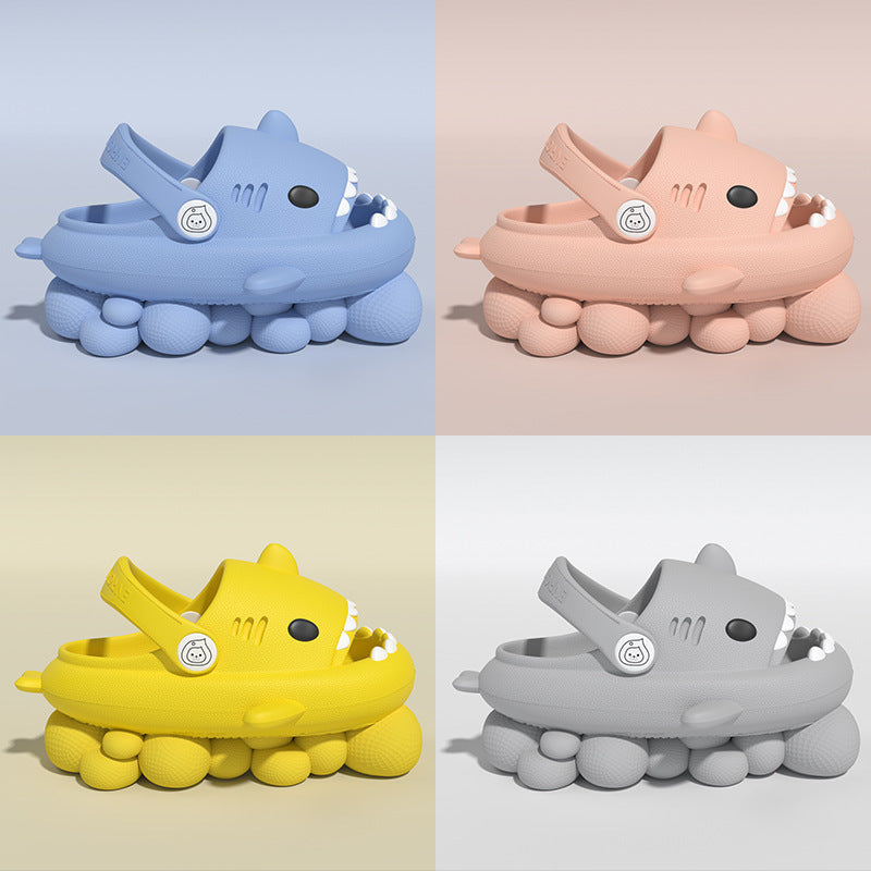 Children Kids Baby Fashion Girls Boys Casual Cute Cartoon Soft-Soled Shark Slippers Sandals Shoes