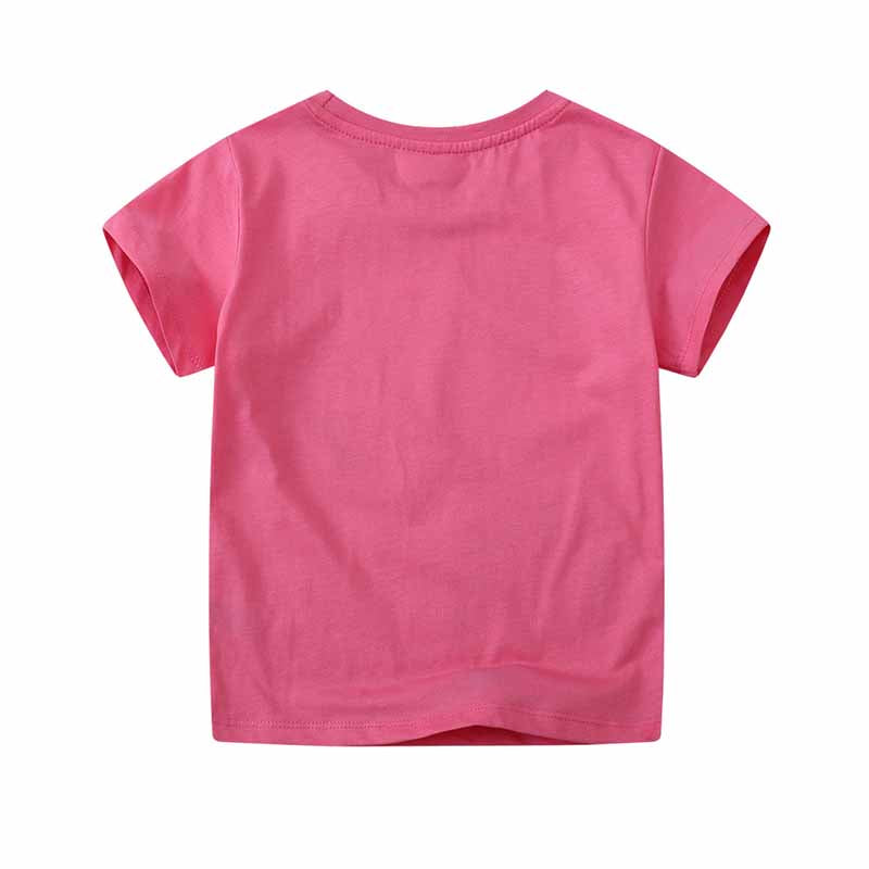 Kids Toddler Girls Casual Cute Rainbow Sequins Short Sleeve T-Shirt