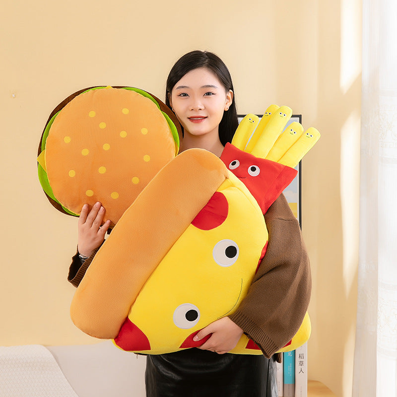 Creative Burger Fries Plush Toy