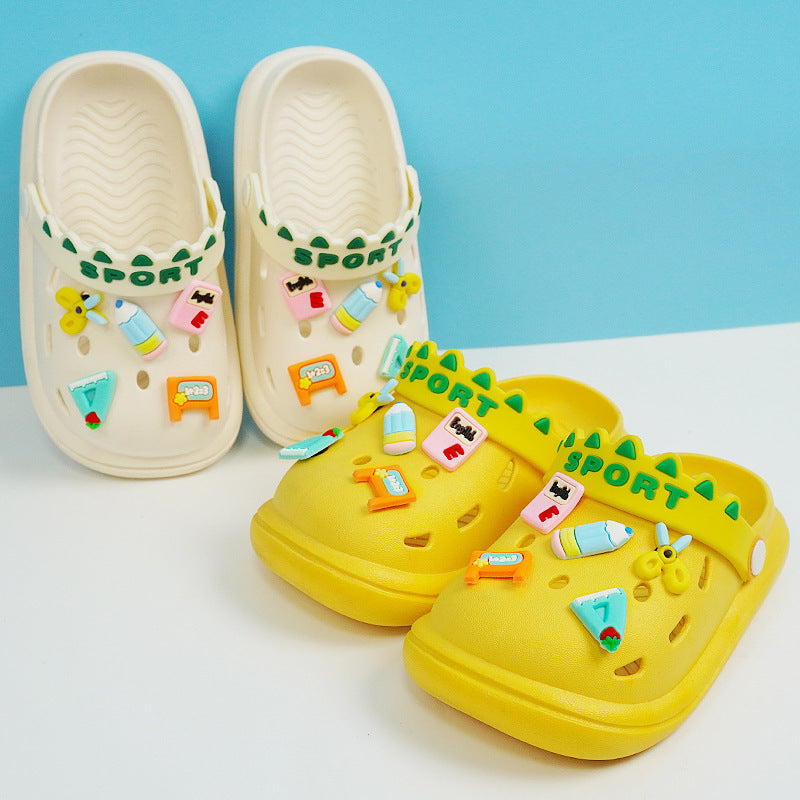 Children Kids Baby Fashion Girls Boys Casual Back To School Pencil Soft Sole Casual Clogs Slippers Shoes