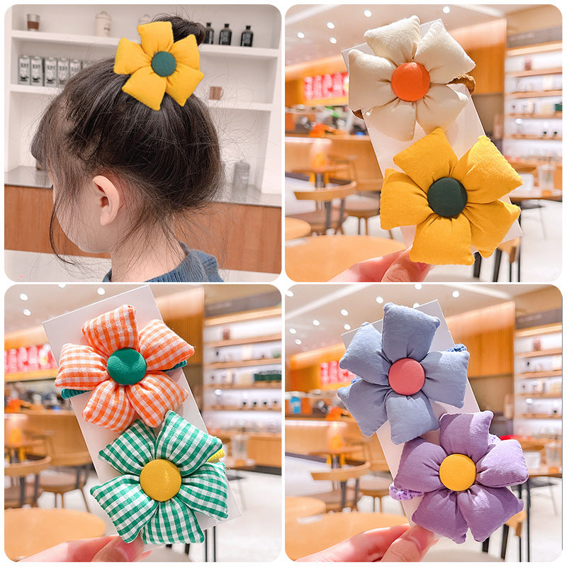 Kids Girls Cute Sweet Flower Hair Rings