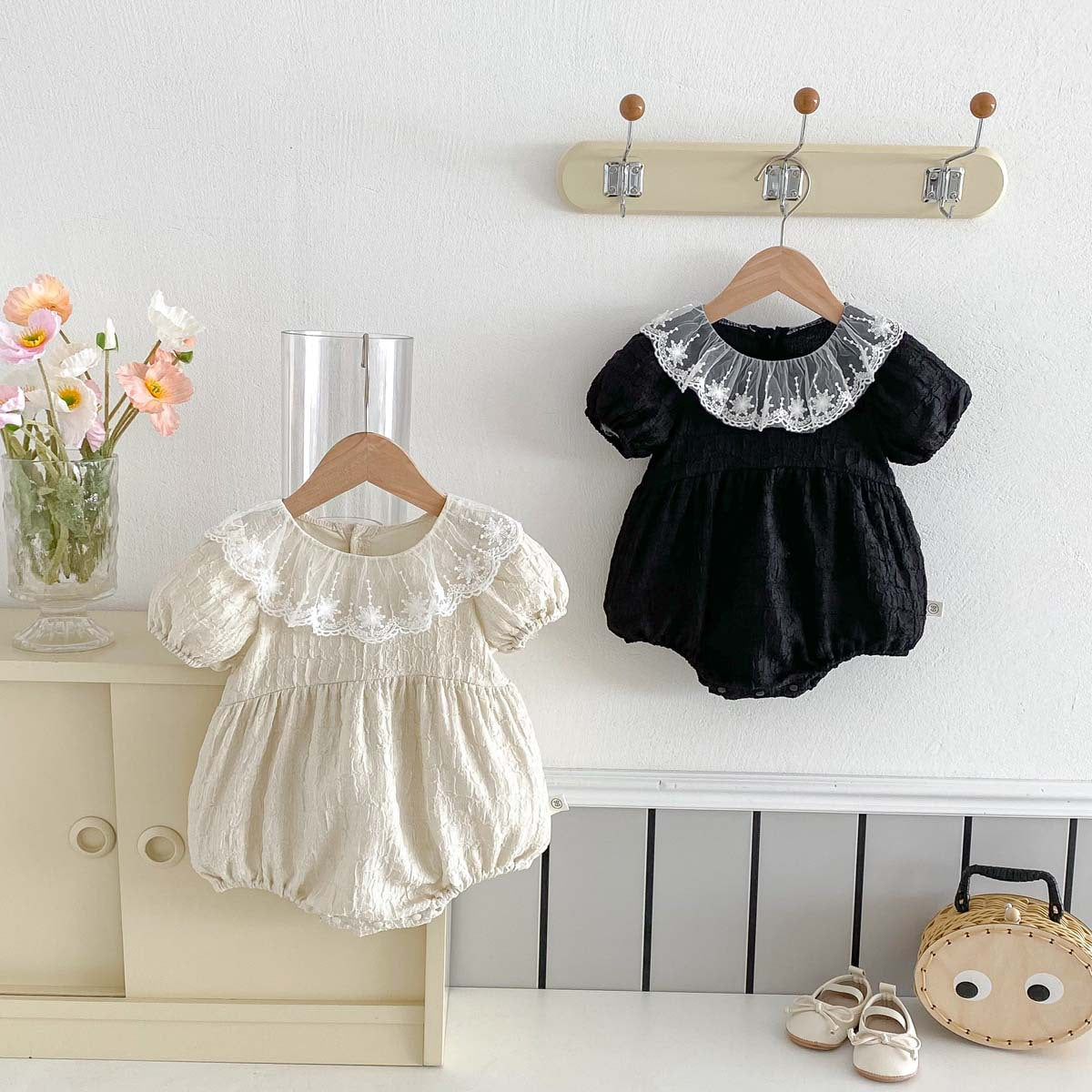 Kids Baby Girls Casual Cute Short Sleeve Romper