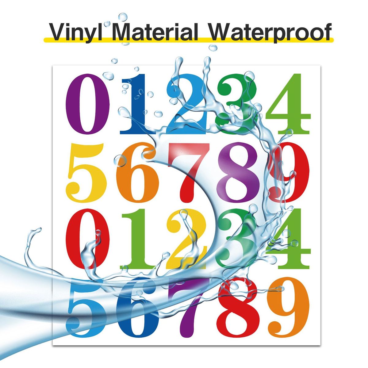 1-4 Inch Waterproof Vinyl Digital Sticker