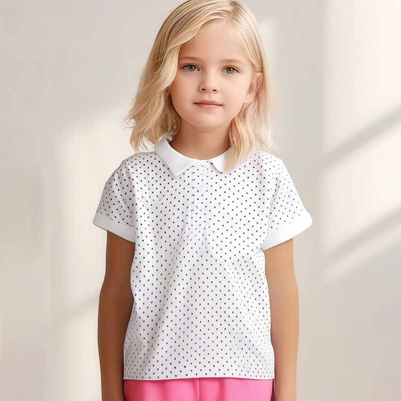 Kids Toddler Girls Casual Cute Short Sleeve Lapel POLO Shirt