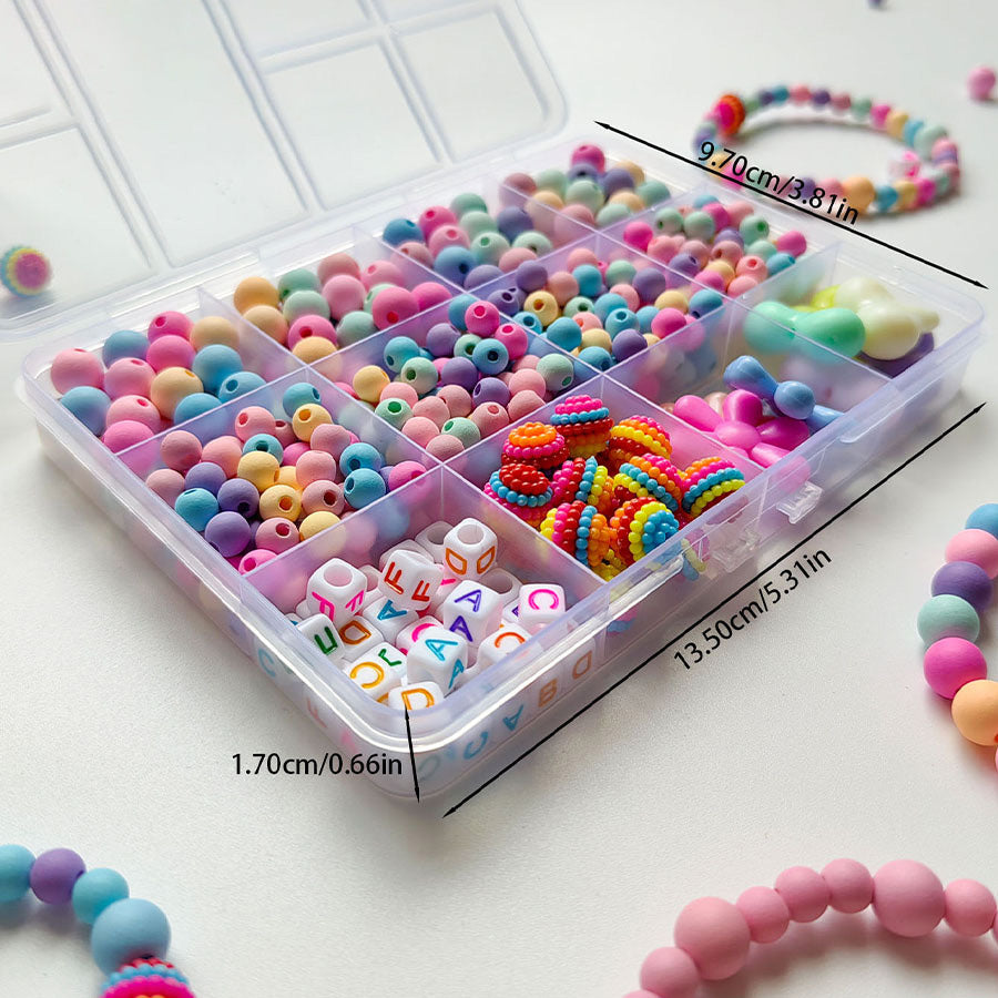 Fashion Multicolor Frosted Diy Beads Accessories Set