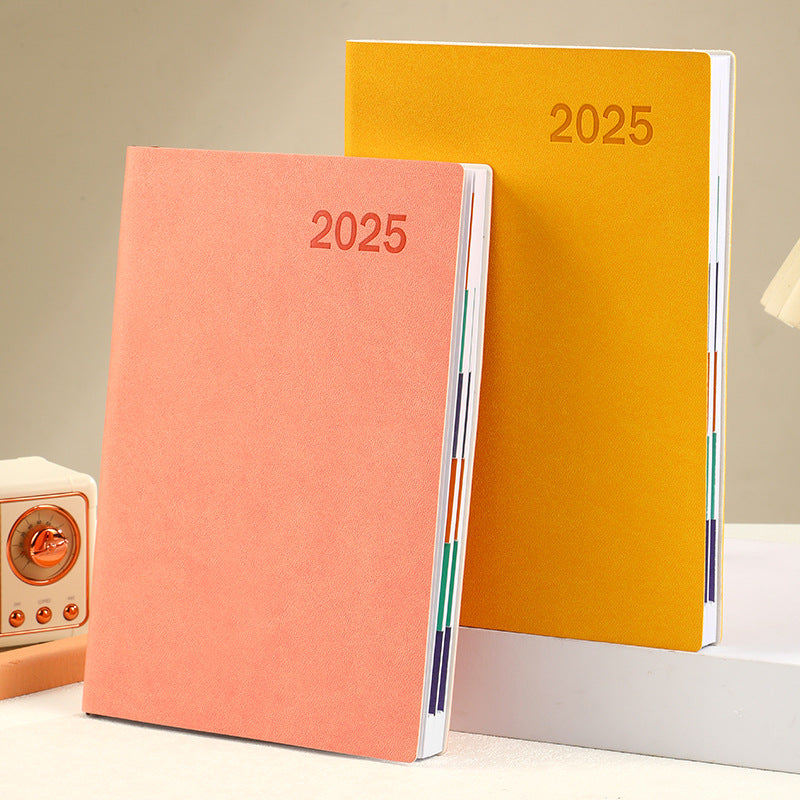2025 Simple Solid Color English Spanish Daily Notebook