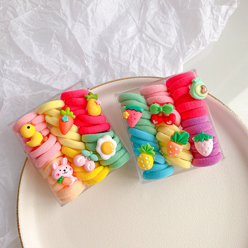 Kids Girls Cute Sweet Cartoon Hair Rings