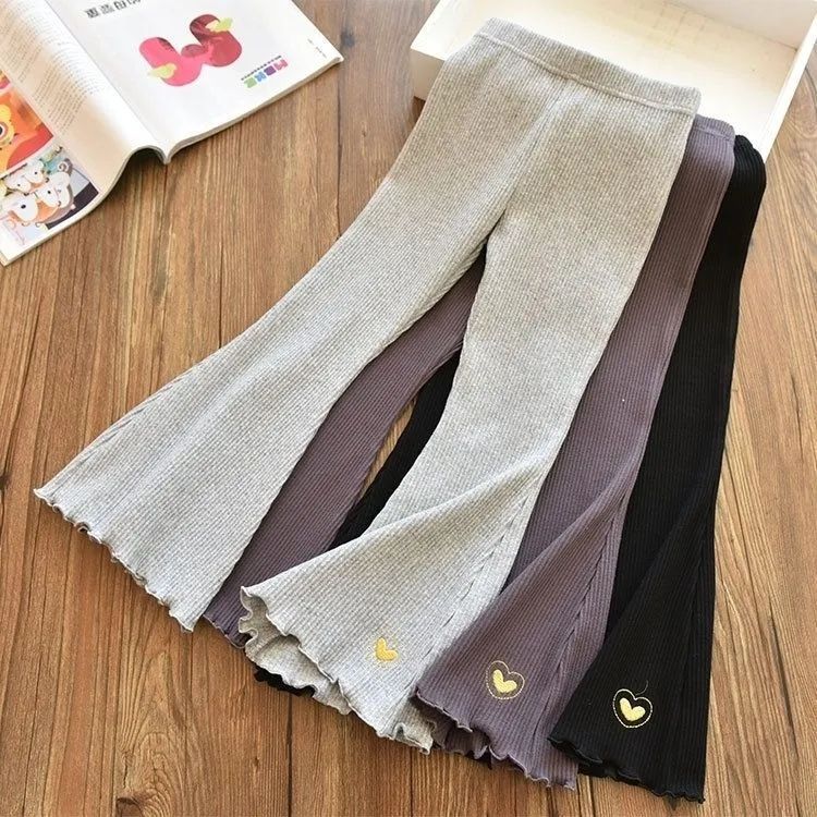 Kids Girls Spring And Autumn Cotton Fashion Casual Flared Pants