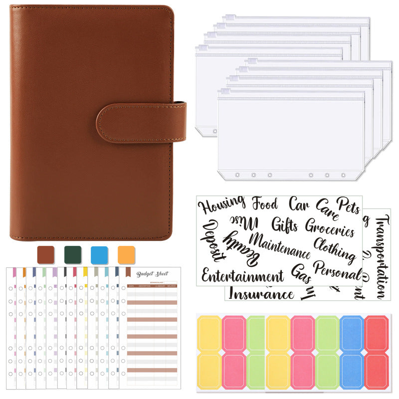 A6 Binder Budget Macaron Leather Notebook