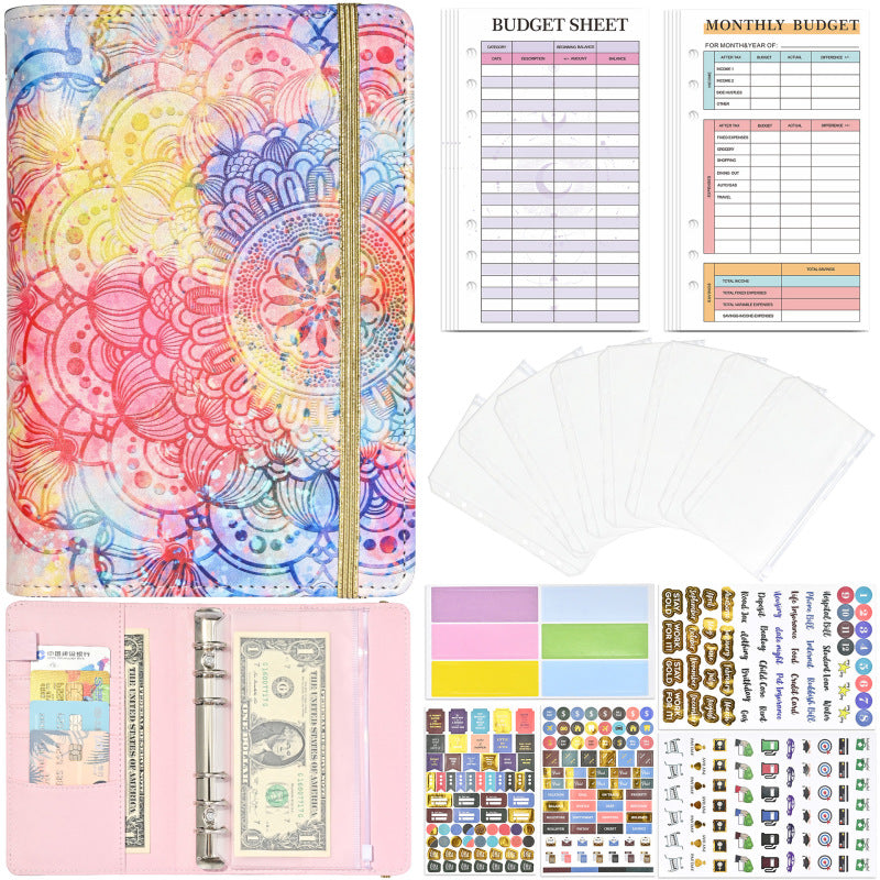 A6 Binder Financial Planning Leather PU Notebook