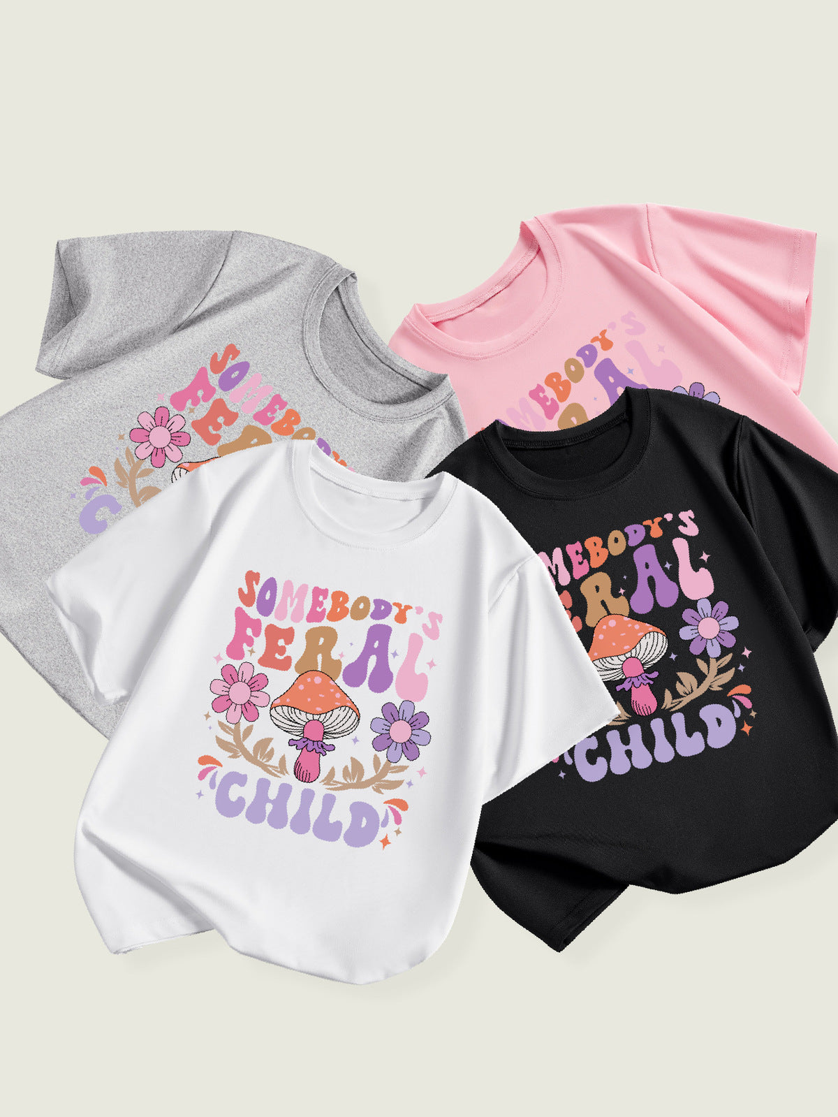 Kids Toddler Boys Girls Alphabet Print Short Sleeve T-Shirt
