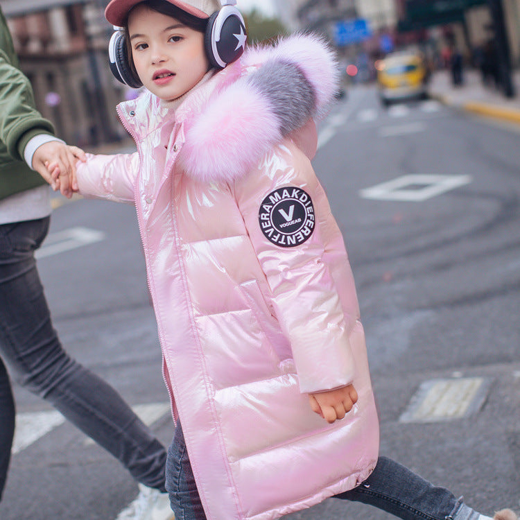Winter Children Kids Toddlers Girls Bright Color Hooded Warm Padded Coat