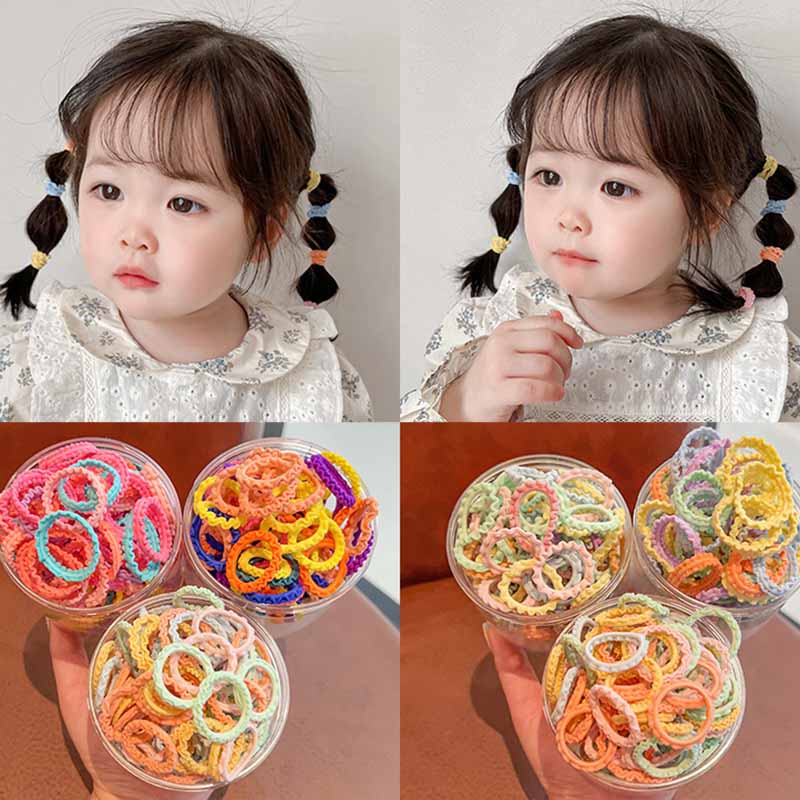 Kids Girls Cute Sweet Multicolor Hair Rings