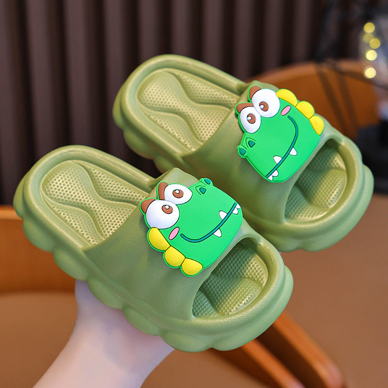 Kids Boys Girls Casual Cute Cartoon Thick-Soled Slippers