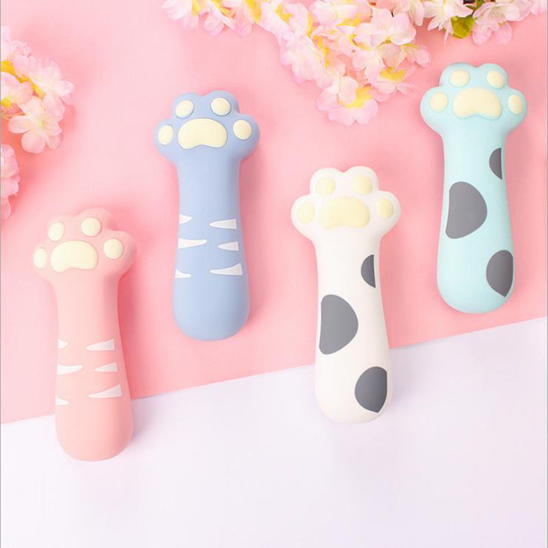 Fashion Cartoon Cute Cat'S Claw Silicone Zipper Large Capacity Pencil Case