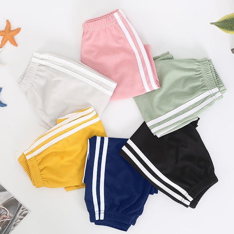Children Kids Baby Fashion Girls Boys Stripes Casual Shorts