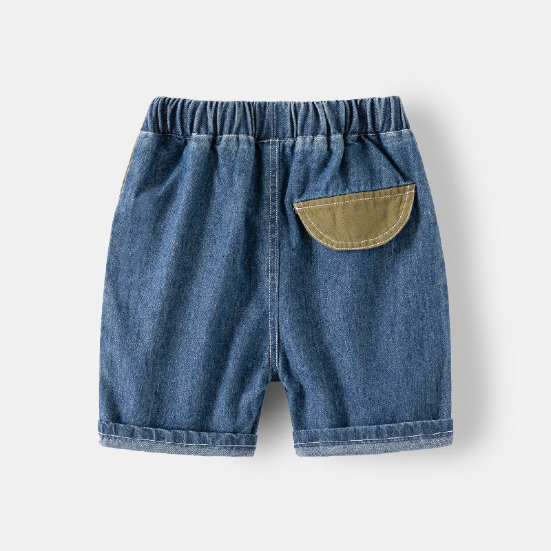 Kids Toddler Boys Casual Cute Stitching Denim Shorts