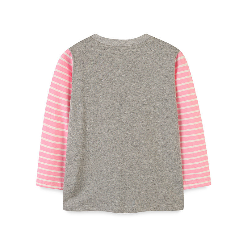 Kids Toddler Boys Casual Cartoon Print Long Sleeve Round Neck T-Shirt