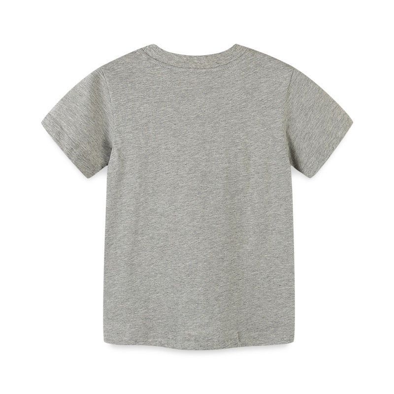 Kids Toddler Boys Casual Cartoon Print Short Sleeve Round Neck T-Shirt