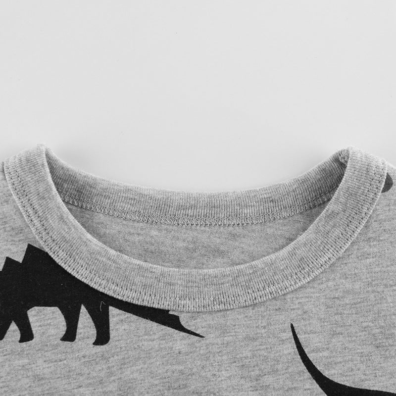 Children Casual Boys Dinosaur Print Short-Sleeved T-Shirt