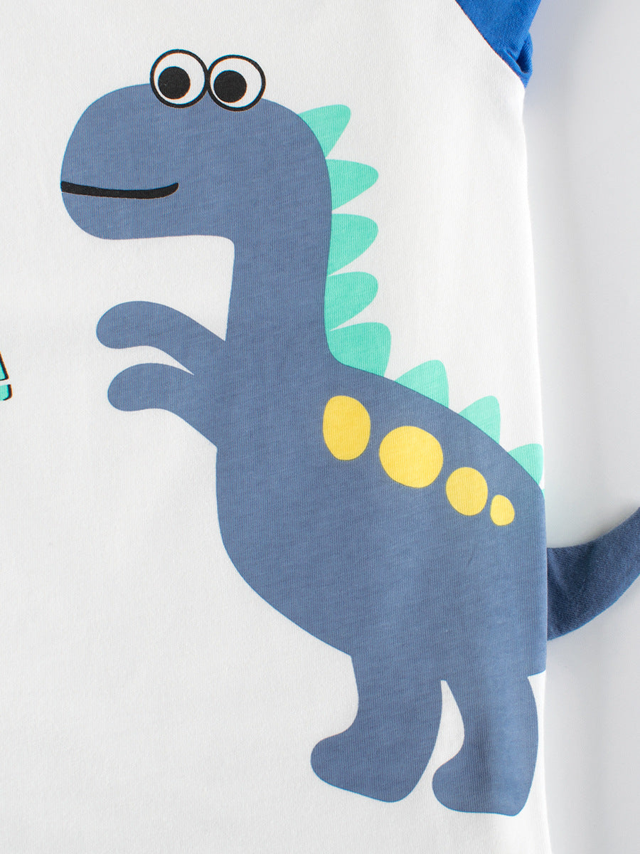 Kids Toddler Boys Dinosaur Print Short Sleeve T-Shirt