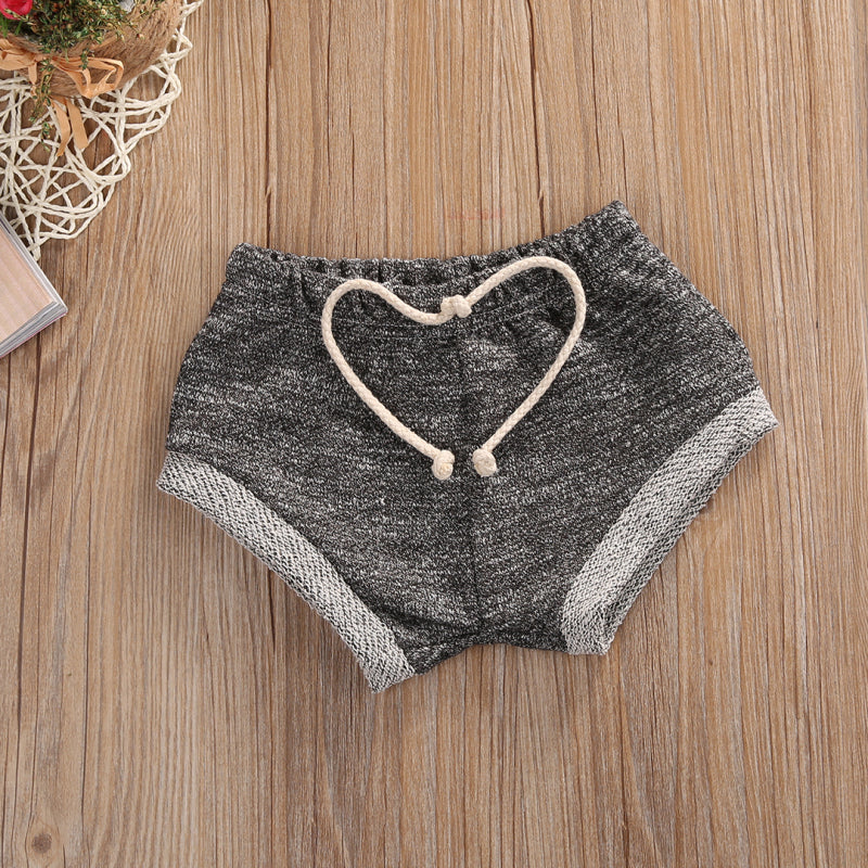 Baby Basic Solid Color Elastic PP Shorts