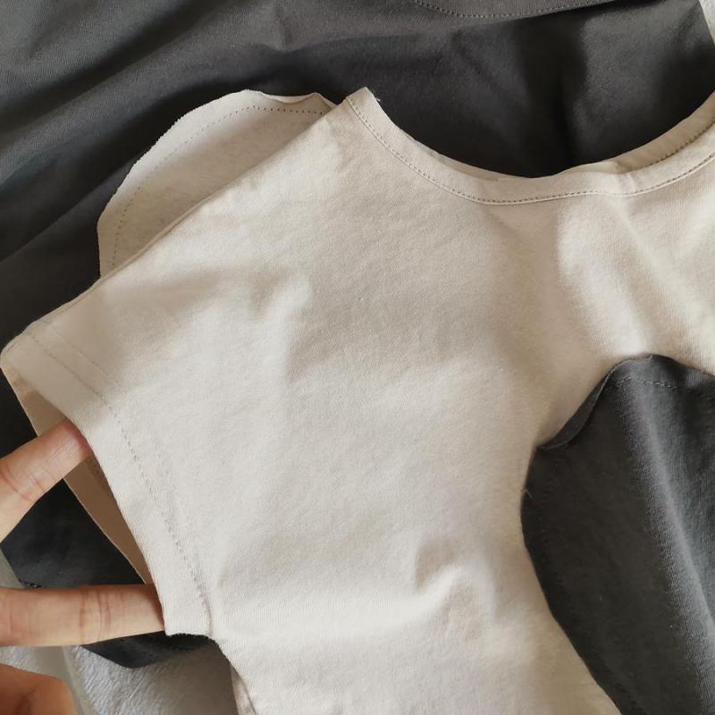 Kids Casual Round Neck Short Sleeve Color Blocking Loose T-shirt