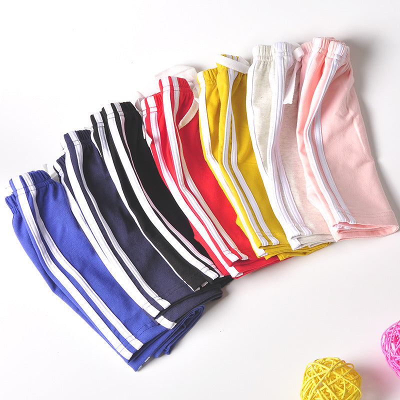 Children Kids Baby Fashion Girls Boys Casual Basics Stripes Shorts