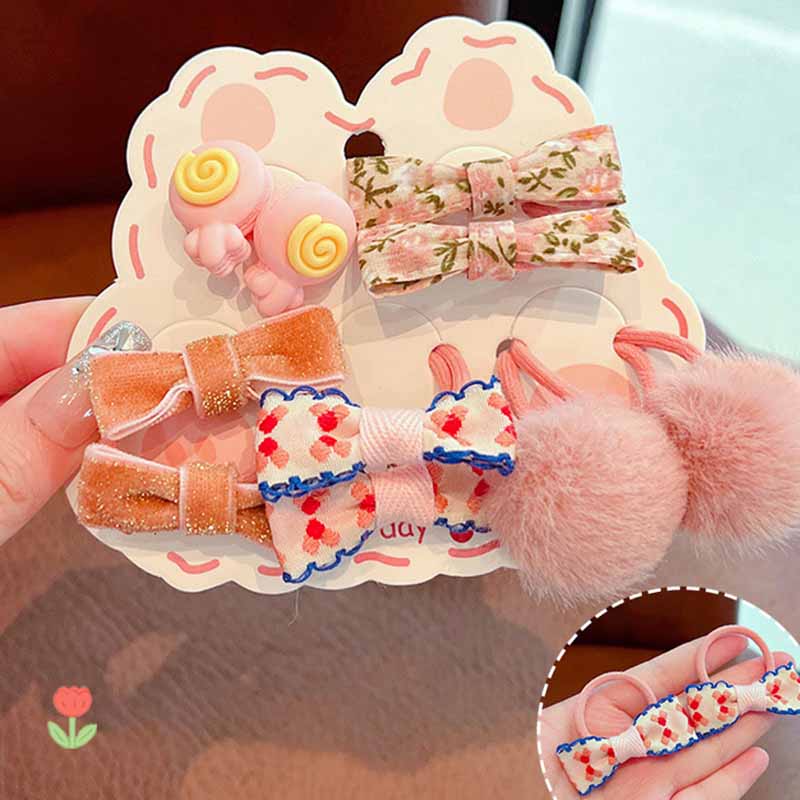 Kids Girls Cute Sweet Bow Hair Rings