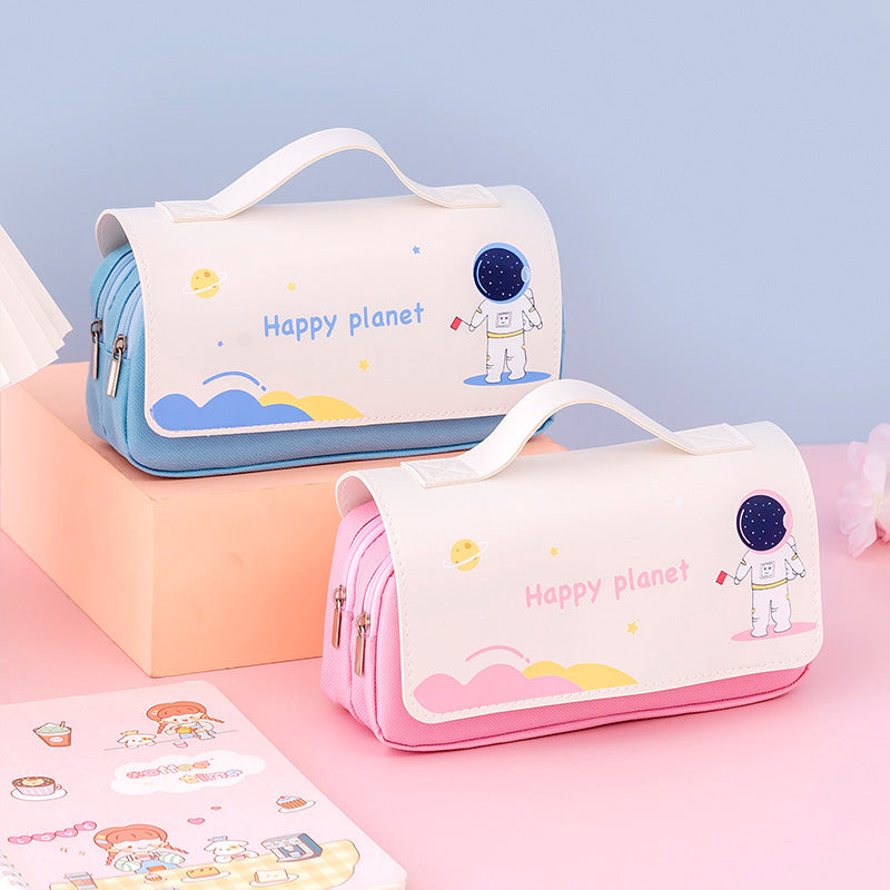 Astronaut Printing Multifunctional Stationery Pencil Case