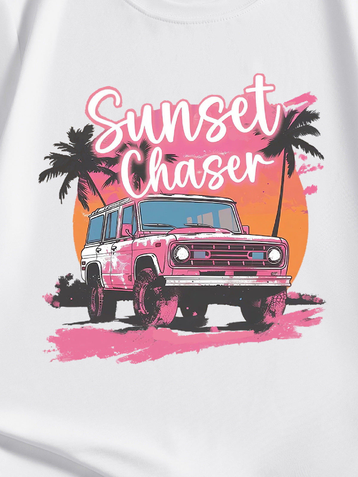 Kids Toddler Boys Girls Car Print Short Sleeve T-Shirt