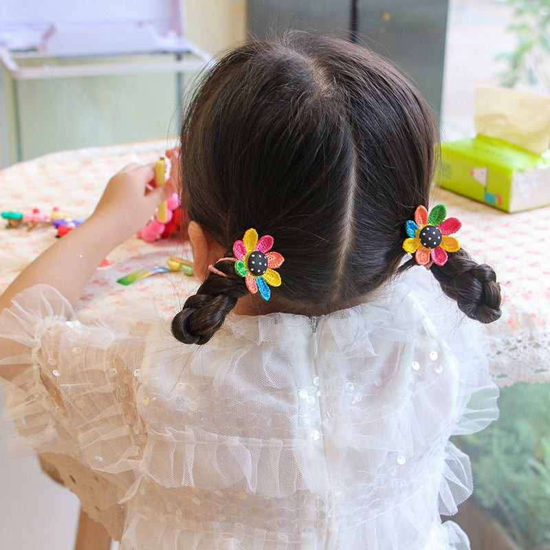 Children Cute Smiley Sunflower Hair Accessories