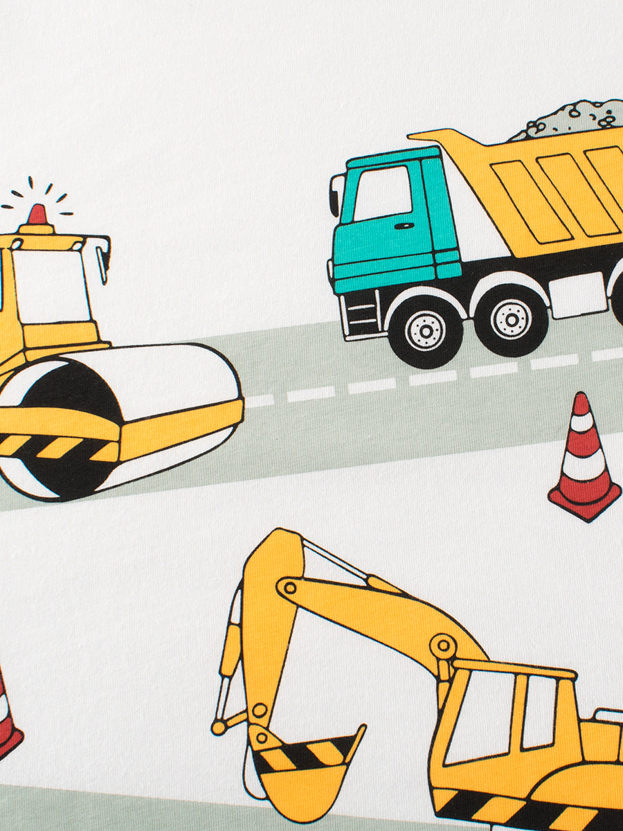Kids Toddler Boys Casual Cute Cartoon Car Print Short Sleeve Round Neck T-Shirt