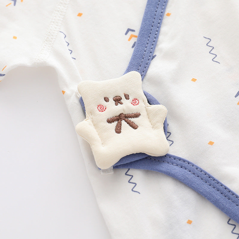 Baby Basic Cartoon Printing Thin Cotton Long-Sleeved Soft Romper