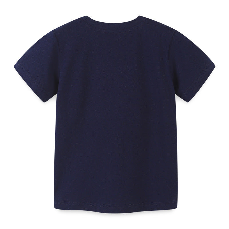 Kids Toddler Boys Casual Cute Cartoon Car Print Short Sleeve Round Neck T-Shirt
