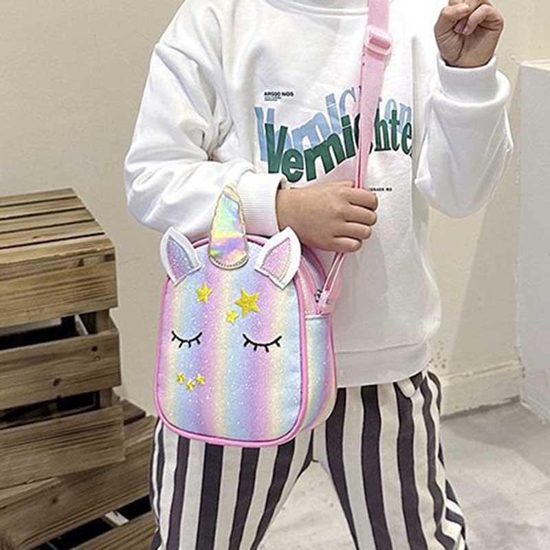 Kids Casual Cute Cartoon Rainbow Crossbody Bag