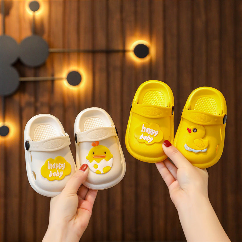 Children Kids Baby Fashion Girls Boys Cartoon Duck Soft Sole Casual Clogs Slippers Shoes