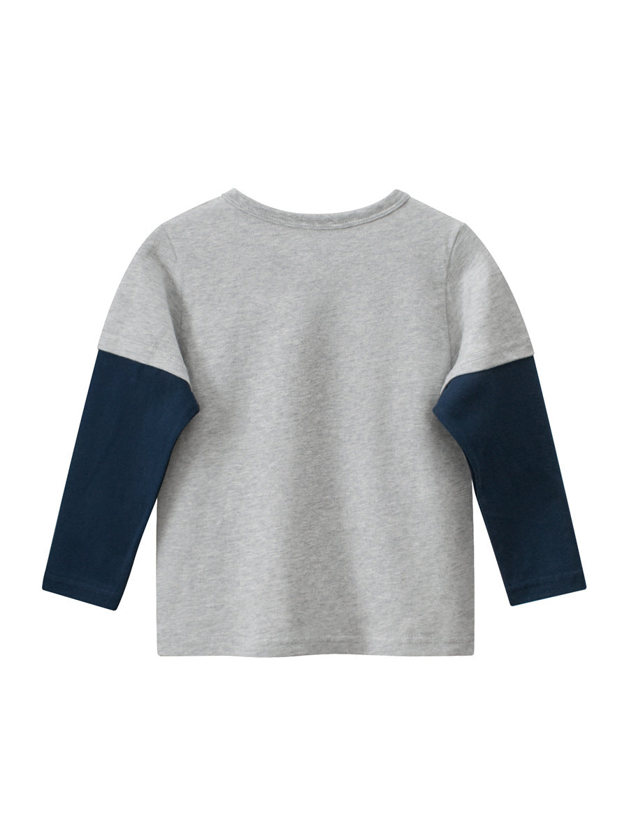 Kids Toddler Boys Casual Cute Alphabet Dinosaur Print Long Sleeve T-Shirt