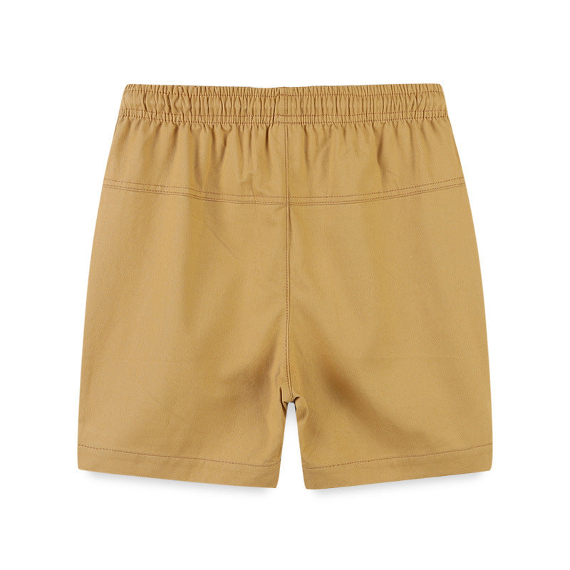 Kids Boys Fashion Simple Solid Color Cotton Casual Shorts